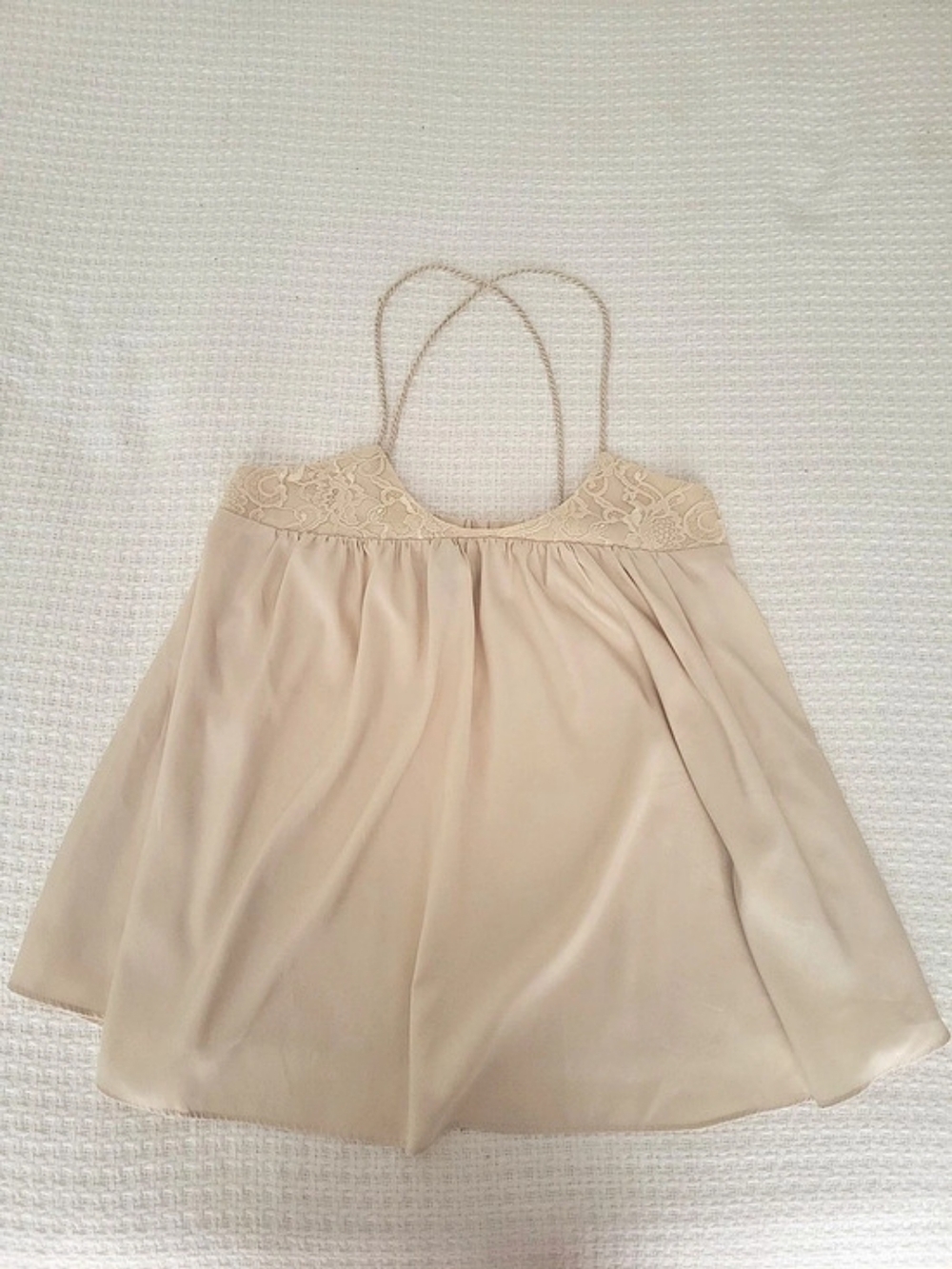 Victoria's Secret Lace Trim Cami in Beige Size Small